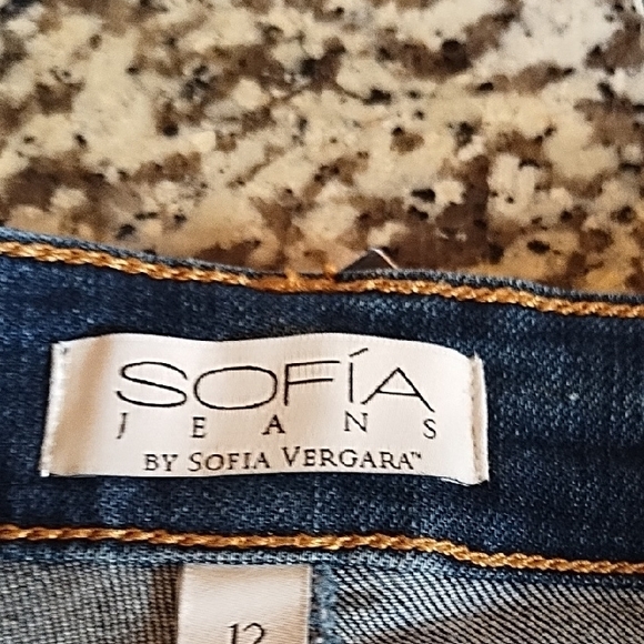 sofia by sofia vergara Dark Indigo Cropped Raw-Hem Skinny Jeans With Raw Hem - Picture 6 of 6